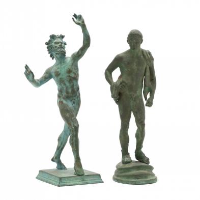 two-grand-tour-bronze-sculptures