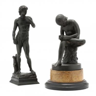 two-grand-tour-bronze-sculptures