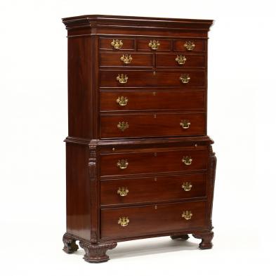 chippendale-style-carved-mahogany-chest-on-chest