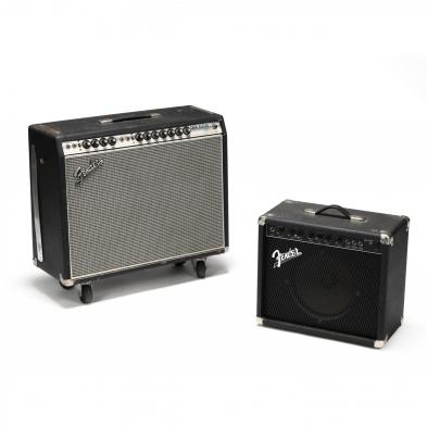 vintage-fender-twin-reverb-amp-and-fender-frontman-amp