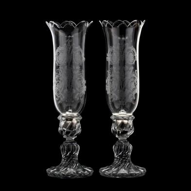 baccarat-pair-of-hurricane-shade-candlesticks