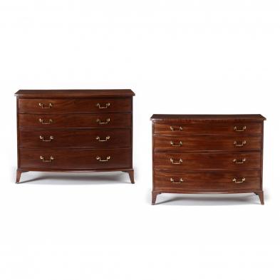 rare-pair-of-george-iii-mahogany-bowfront-chests-of-drawers