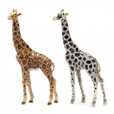 two-jay-strongwater-designed-giraffe-figures