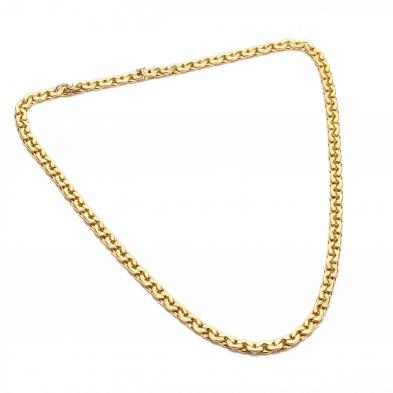 18kt-yellow-curb-link-necklace-italy