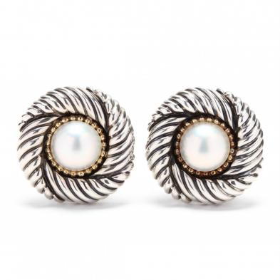 pair-of-sterling-silver-14kt-gold-and-mabe-pearl-earrings-david-yurman