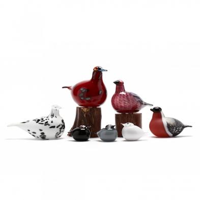 oiva-toikka-seven-art-glass-birds