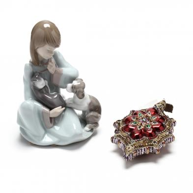 lladro-figure-and-jay-strongwater-ornament