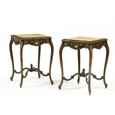 pair-of-french-style-painted-marble-top-tables