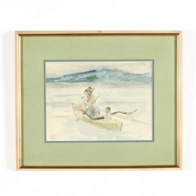 pop-george-overbury-hart-1868-1933-sketch-with-figures-in-a-canoe