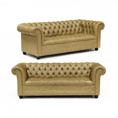 pair-of-contemporary-leather-chesterfield-sofas