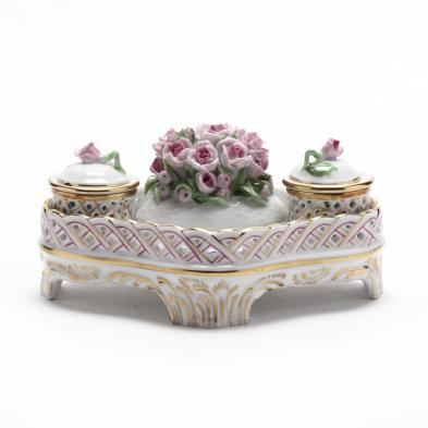 herend-floral-decorated-inkstand