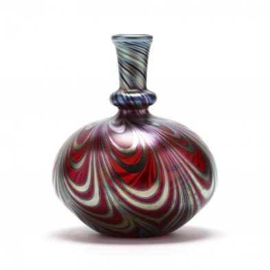 charles-lotton-swirled-art-glass-vase