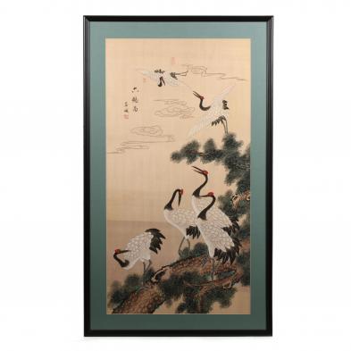 a-japanese-painting-of-cranes-and-pine