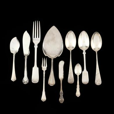 sterling-silver-silverplate-flatware-group