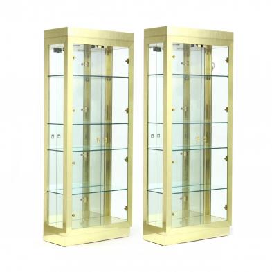 pair-of-modern-brass-and-glass-floor-display-cases