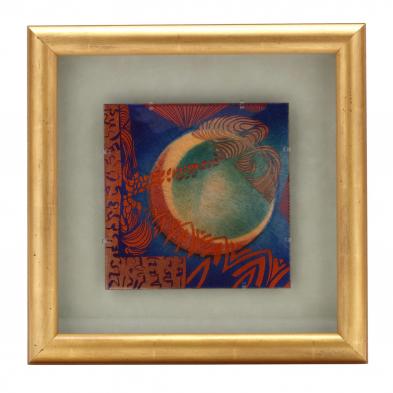 custom-framed-mid-century-enameled-dish