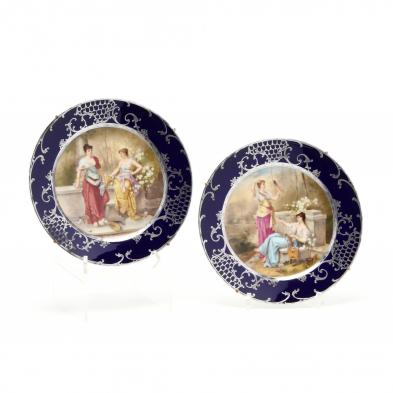 a-rare-pair-of-royal-vienna-cabinet-plates-with-silver-overlay