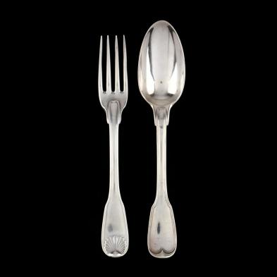 an-assembled-set-of-louis-xv-and-louis-xvi-silver-forks-spoons