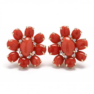 18kt-gold-coral-and-diamond-earrings
