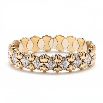 14kt-bi-color-gold-and-diamond-cuff-bracelet-italy