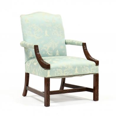 chinese-chippendale-style-carved-mahogany-lolling-chair