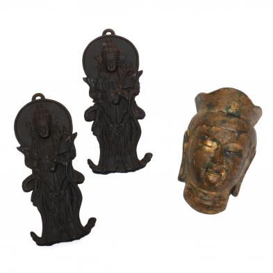 three-decorative-iron-buddhas