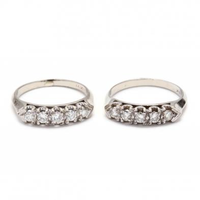 pair-of-vintage-14kt-white-gold-and-diamond-set-bands