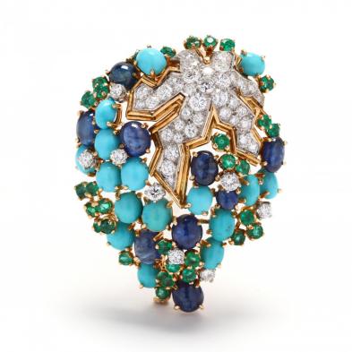 18kt-multi-gemstone-brooch-french