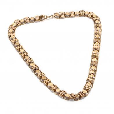 antique-gold-filled-chain-necklace