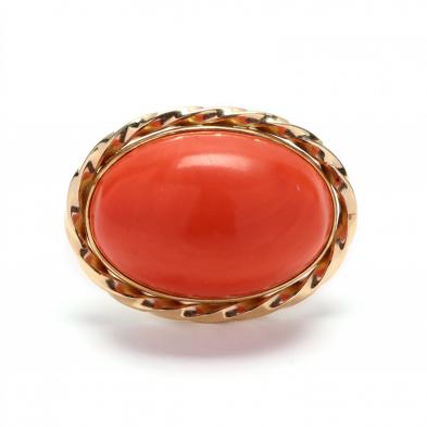14kt-gold-and-coral-brooch