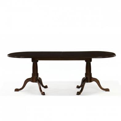 howerton-antique-furniture-co-queen-anne-style-double-pedestal-mahogany-dining-table