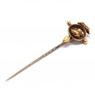 antique-gold-and-silver-frog-stickpin