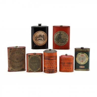 seven-vintage-gun-powder-tins