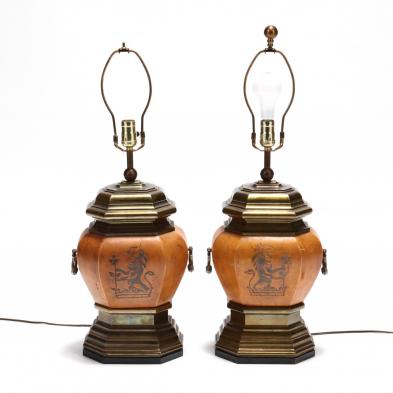 pair-of-english-leather-wrapped-brass-table-lamps