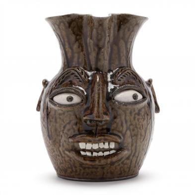 nc-folk-pottery-billy-ray-hussey-face-pitcher