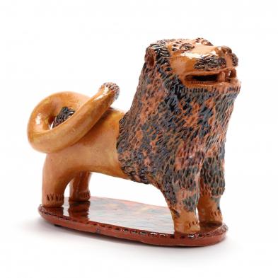 nc-folk-pottery-billy-ray-hussey-growling-lion