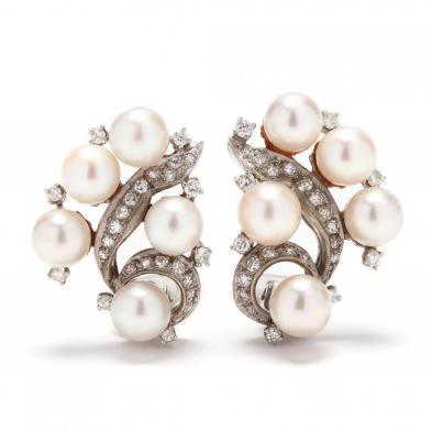 14kt-white-gold-pearl-and-diamond-earrings