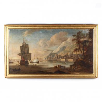 circle-of-jacob-knyff-dutch-1638-1681-southern-port-scene