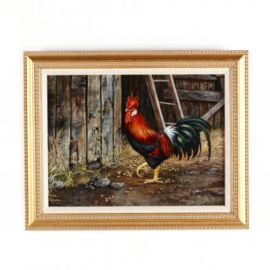 denise-d-nelson-nc-rooster-in-a-barnyard