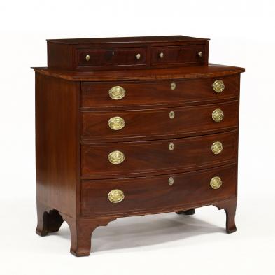 new-england-federal-mahogany-bowfront-inlaid-chest-of-drawers