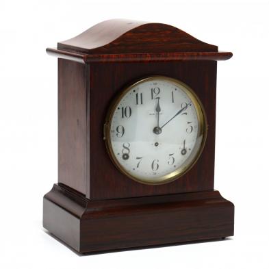 seth-thomas-exotic-wood-veneer-mantel-clock
