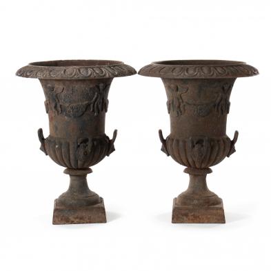 pair-of-large-antique-classical-style-cast-iron-garden-urns