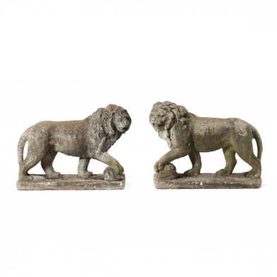 pair-of-vintage-cast-stone-lions