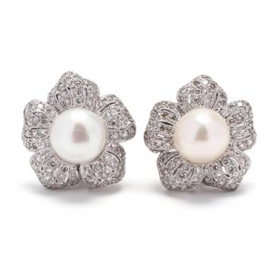 platinum-pearl-and-diamond-earrings