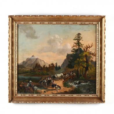 a-19th-century-alpine-landscape-with-figures-in-traditional-dress