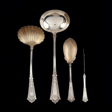 four-whiting-egyptian-sterling-silver-servers