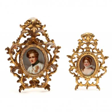 two-antique-german-porcelain-portrait-plaques