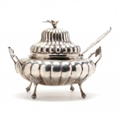 a-south-american-hand-wrought-white-metal-soup-tureen