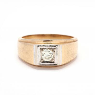 gent-s-14kt-bi-color-gold-diamond-ring