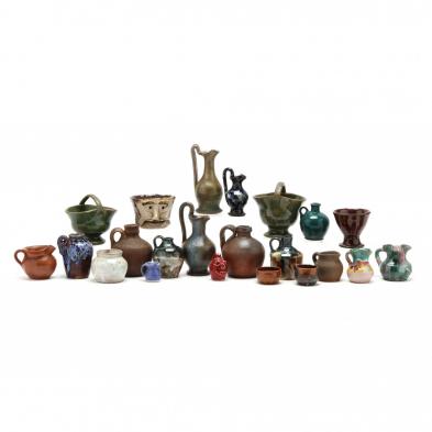 a-group-of-22-nc-pottery-miniatures